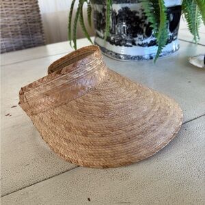 Hand made Straw Sun Visor Hat o/s